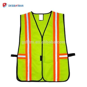 Neon 100% Polyester-Maschen-Breathable Sicherheitsweste-Kalk-Gelb alle industrielle reflektierende Streifen-Arbeitskleidung